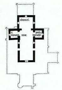 Layout of the old church
